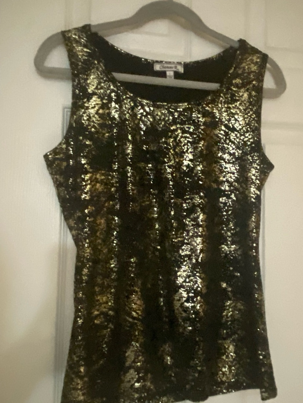 NWOT Chelsea & Violet Gold Sequin Sleeveless Top